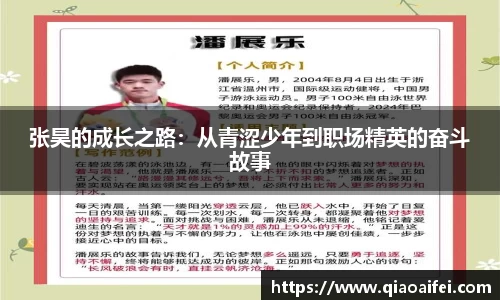 张昊的成长之路：从青涩少年到职场精英的奋斗故事